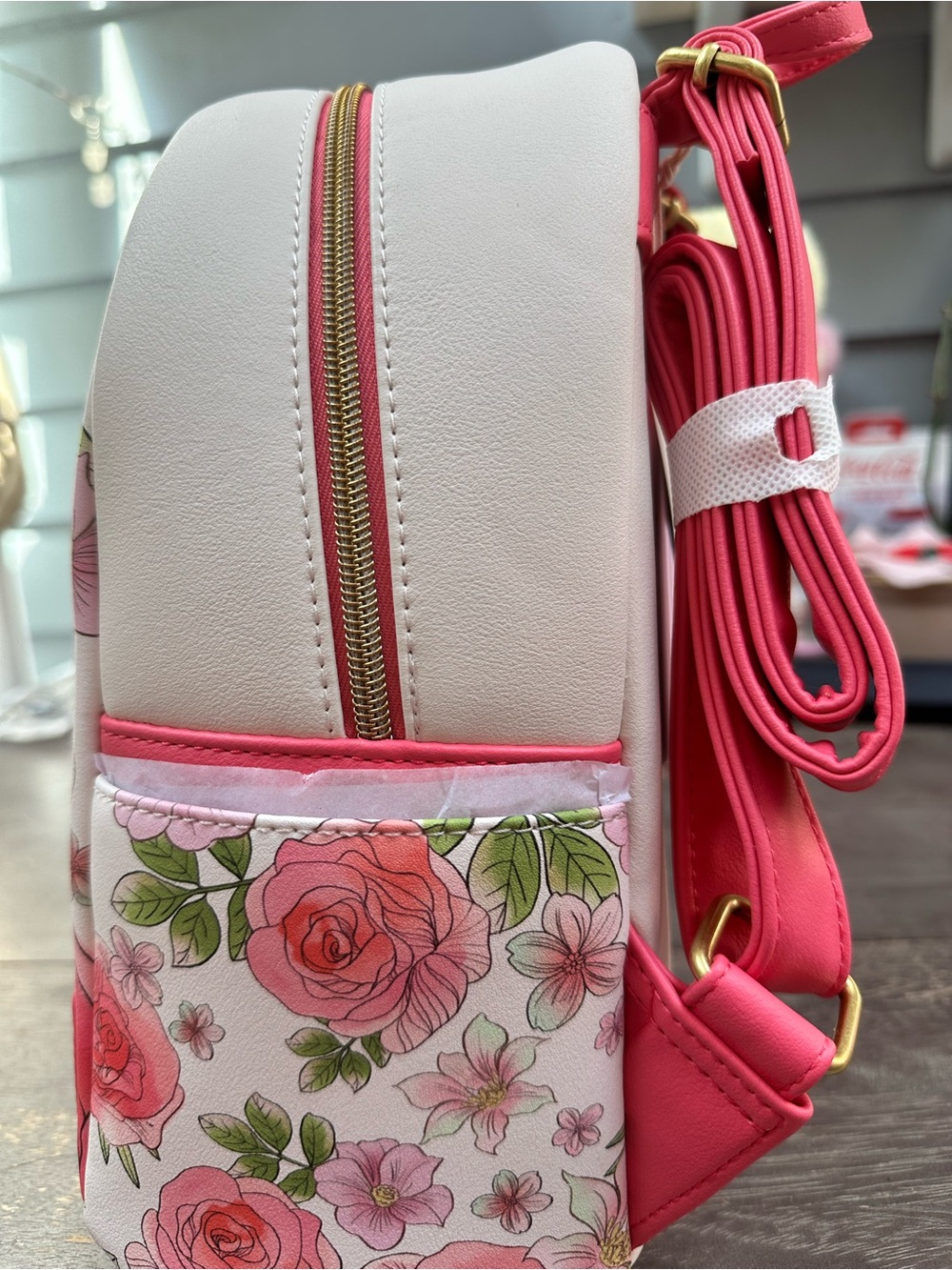 Disney x Loungefly Pink Floral Princess Aurora Backpack - Picture 2 of 4
